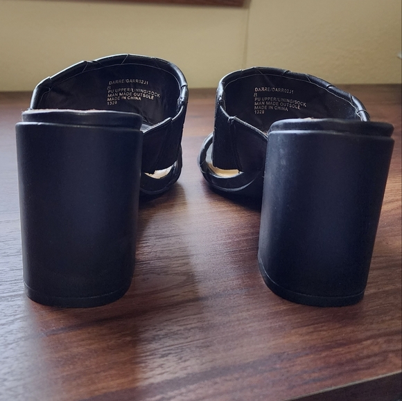 Madden Girl Darre Black Braided Block Heel Slides Sandals, Size 8 - Picture 5 of 8